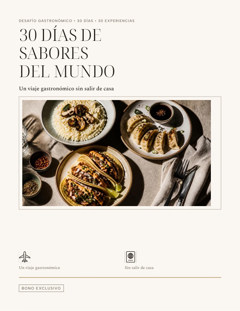 Portada original del bono 30 Días de Sabores del Mundo